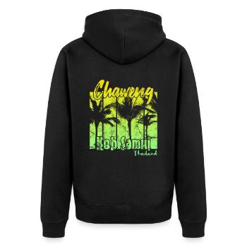 Chaweng Koh Samui Thailand - Unisex Premium Organic Zip Hoodie - black - Back - Nico (187cm)