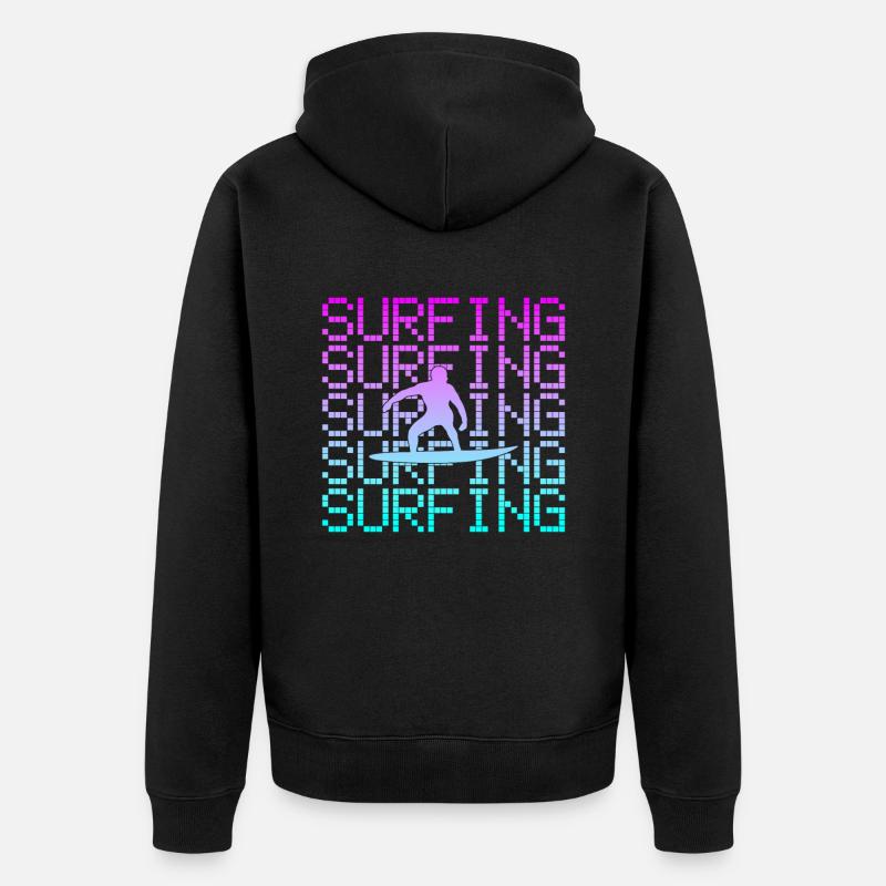 surf - Veste à capuche bio Premium Unisexe - noir