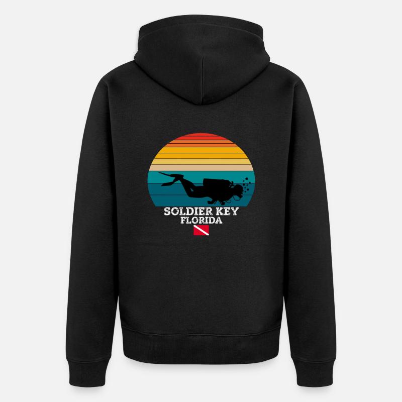 Soldier Key US Island Plongée - Veste à capuche bio Premium Unisexe - noir