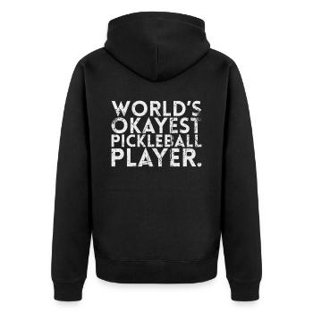 Le meilleur pickleball au monde pour - Veste à capuche bio Premium Unisexe - noir - Dos - Nico (187cm)