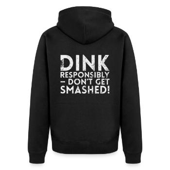 Drink Responsibly Not For - Unisex Premium Organic Zip Hoodie - black - Back - Nico (187cm)