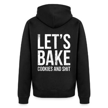Faisons cuire des biscuits et de la merde pour les boulangers ou - Veste à capuche bio Premium Unisexe - noir - Dos - Nico (187cm)