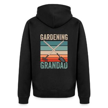 Jardinage Grand-père Jardin Grand-père Jardinier - Veste à capuche bio Premium Unisexe - noir - Dos - Nico (187cm)