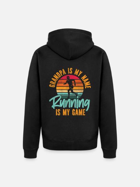 Running Runner Half Marathon - Unisex Premium Organic Zip Hoodie - black