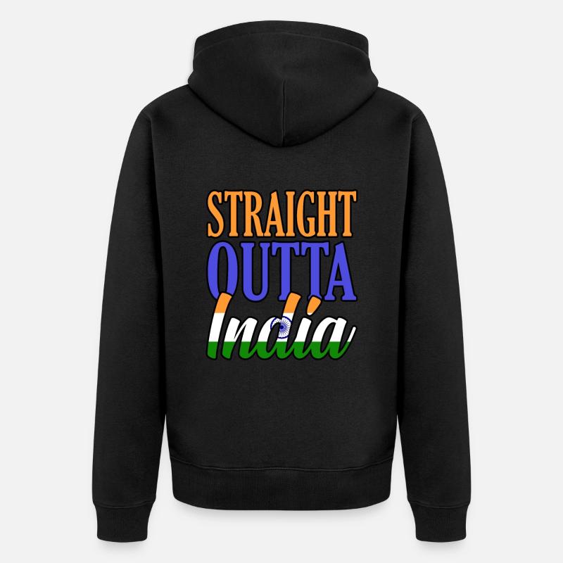 Inde - Veste à capuche bio Premium Unisexe - noir