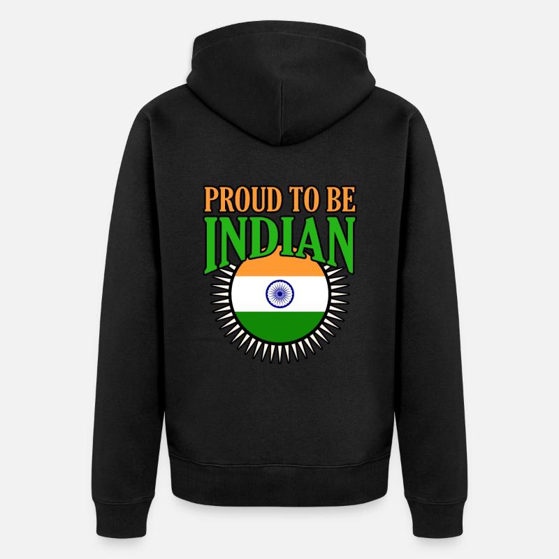 Inde - Veste à capuche bio Premium Unisexe - noir