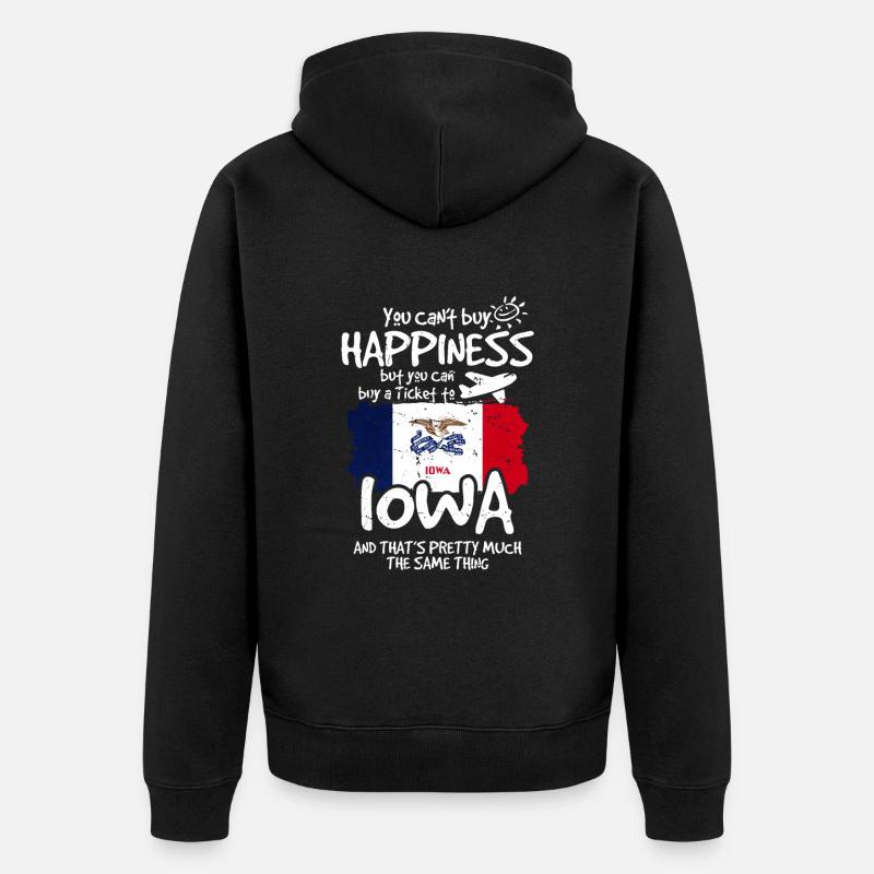 Iowa - Veste à capuche bio Premium Unisexe - noir