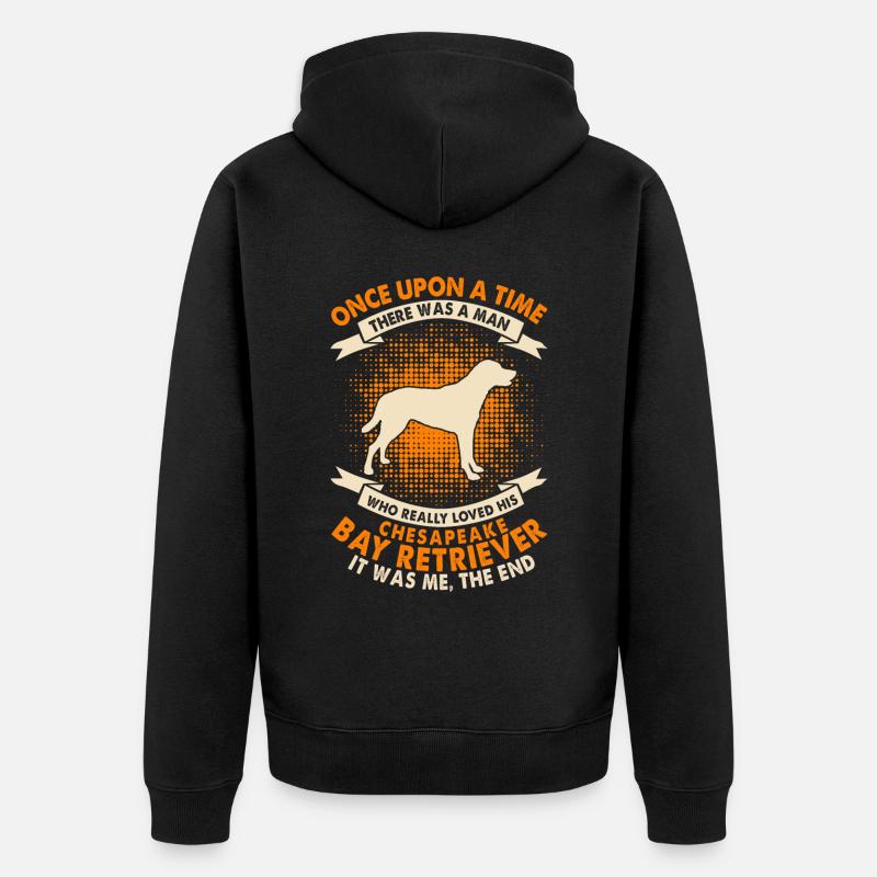 Une fois - Chesapeake Retriever - Veste à capuche bio Premium Unisexe - noir