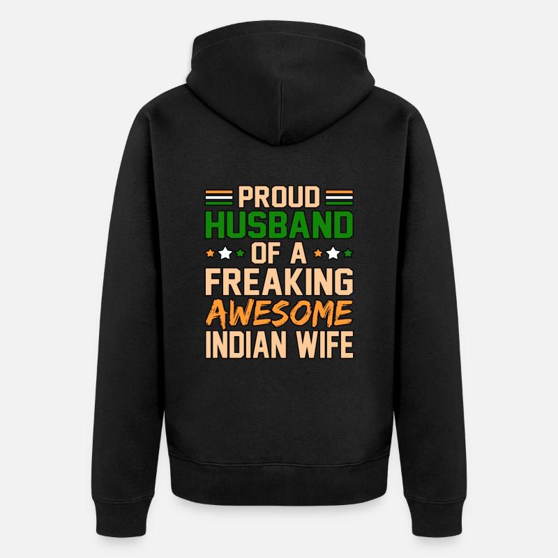 Inde - Veste à capuche bio Premium Unisexe - noir