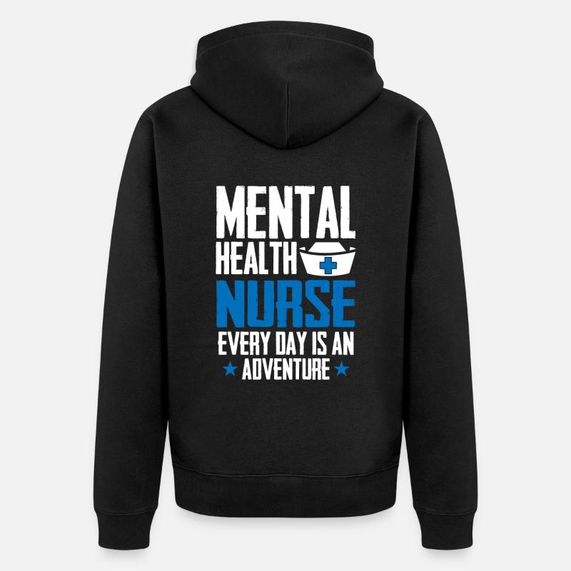 Krankenschwester - Unisex Premium Bio Zip Hoodie - Schwarz