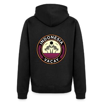 Indonésie - Veste à capuche bio Premium Unisexe - noir - Dos - Nico (187cm)