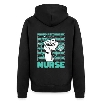 Infirmier - Veste à capuche bio Premium Unisexe - noir - Dos - Nico (187cm)