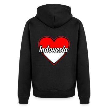 Indonésie - Veste à capuche bio Premium Unisexe - noir - Dos - Nico (187cm)