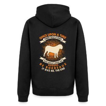 Once Upon a Time - Hundegelte De Bordeaux - Unisex Premium Organic Zip Hoodie - black - Back - Nico (187cm)