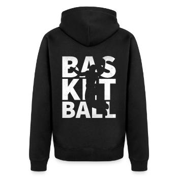 Basketball Ball Sport Graphique - Veste à capuche bio Premium Unisexe - noir - Dos - Nico (187cm)
