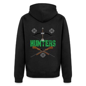 Chasseur Chasse Chasse Chasse Fusil de Tir - Veste à capuche bio Premium Unisexe - noir - Dos - Nico (187cm)