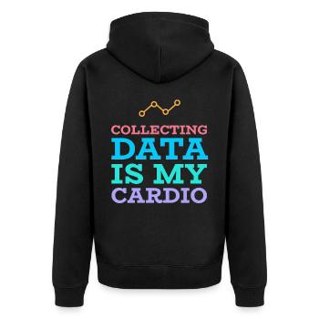 Collecte de données - Thérapeutes analystes comportementaux - Veste à capuche bio Premium Unisexe - noir - Dos - Nico (187cm)