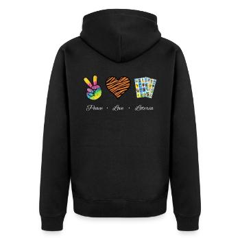 Mexikanisches Bingo, Mexiko-Bingo-Spieler - Unisex Premium Bio Zip Hoodie - Schwarz - Hinten - Nico (187cm)