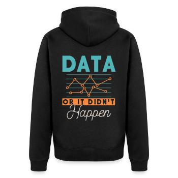 Collecte de données - Thérapeutes analystes comportementaux - Veste à capuche bio Premium Unisexe - noir - Dos - Nico (187cm)