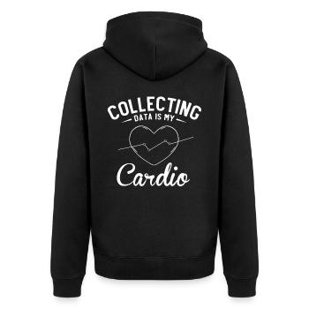 Collecte de données - Thérapeutes analystes comportementaux - Veste à capuche bio Premium Unisexe - noir - Dos - Nico (187cm)