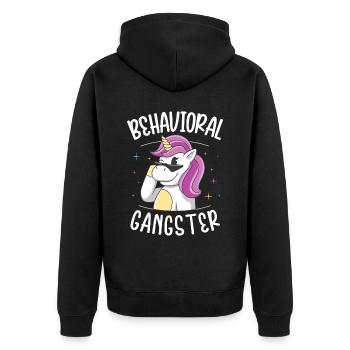 Collecte de données - Thérapeutes analystes comportementaux - Veste à capuche bio Premium Unisexe - noir - Dos - Nico (187cm)