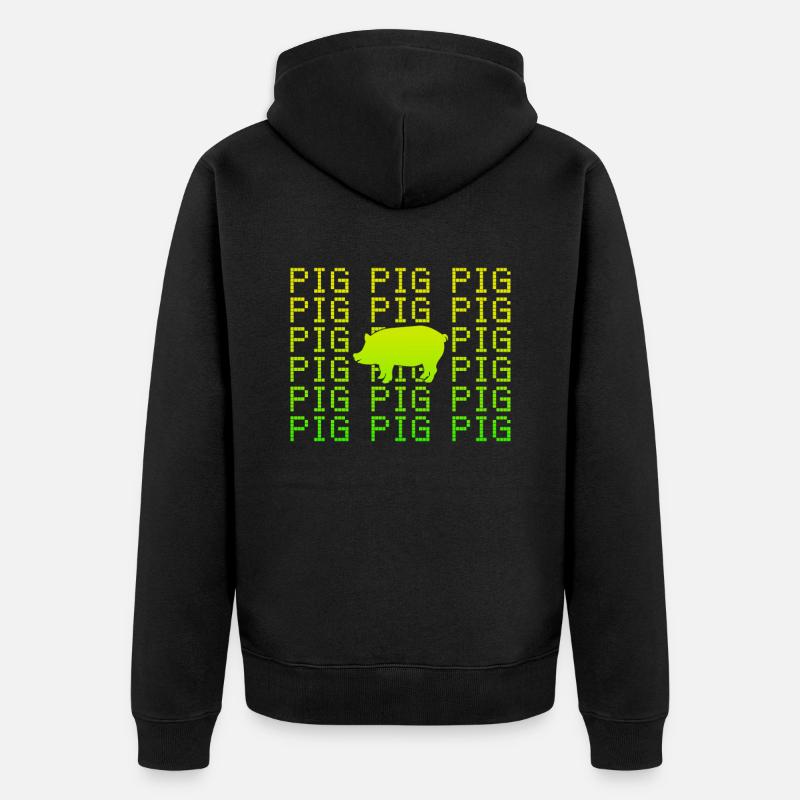 Cochon - Veste à capuche bio Premium Unisexe - noir