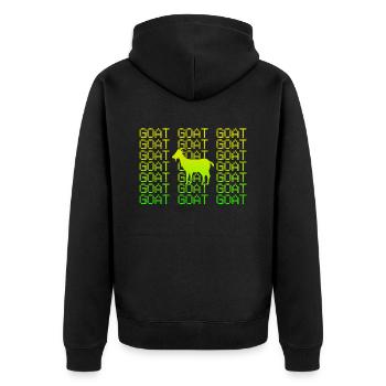 Chèvre - Veste à capuche bio Premium Unisexe - noir - Dos - Nico (187cm)