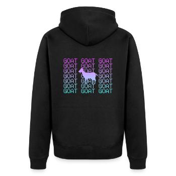 Chèvre - Veste à capuche bio Premium Unisexe - noir - Dos - Nico (187cm)