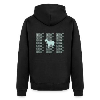 Chèvre - Veste à capuche bio Premium Unisexe - noir - Dos - Nico (187cm)