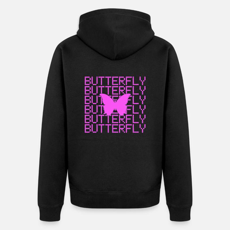 Papillon - Veste à capuche bio Premium Unisexe - noir