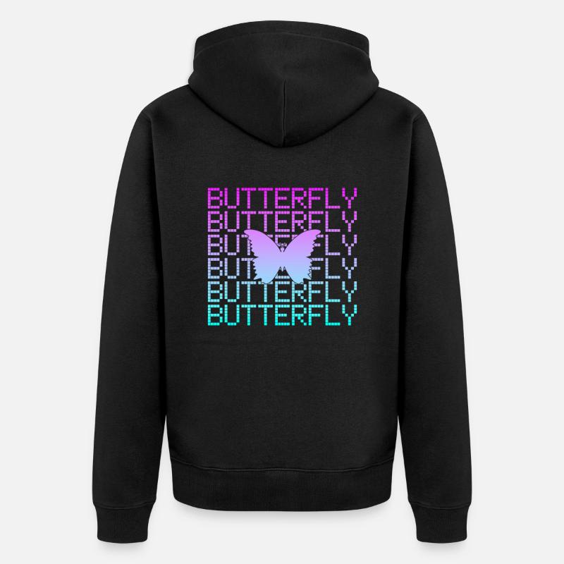 Papillon - Veste à capuche bio Premium Unisexe - noir