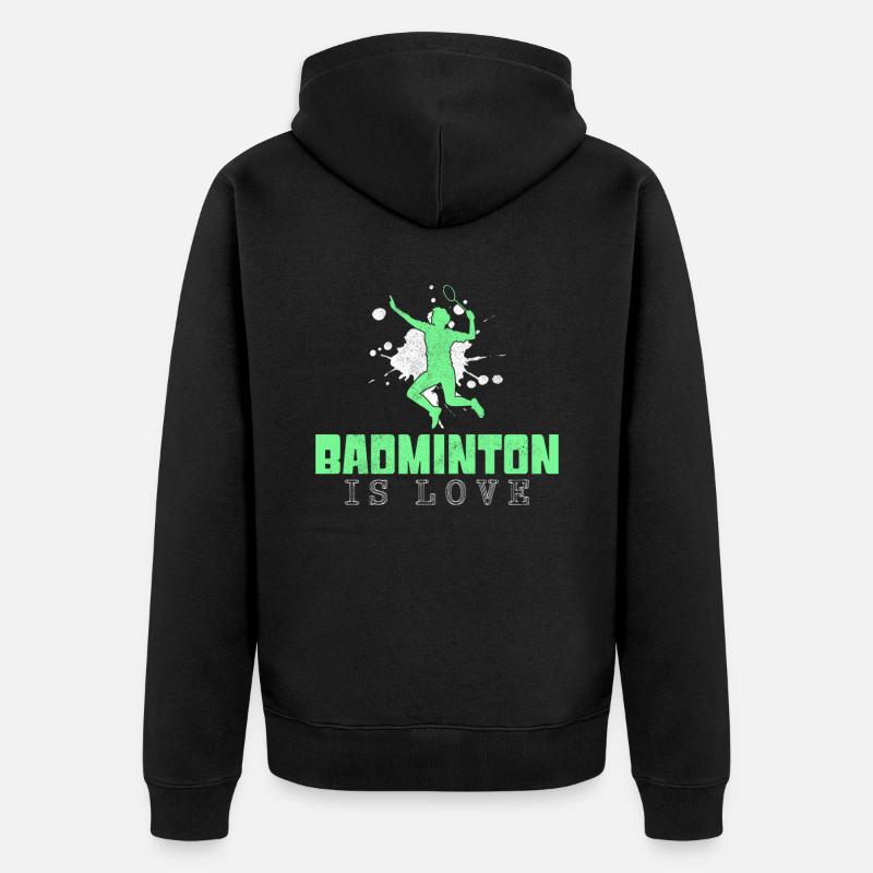 Badminton - Veste à capuche bio Premium Unisexe - noir