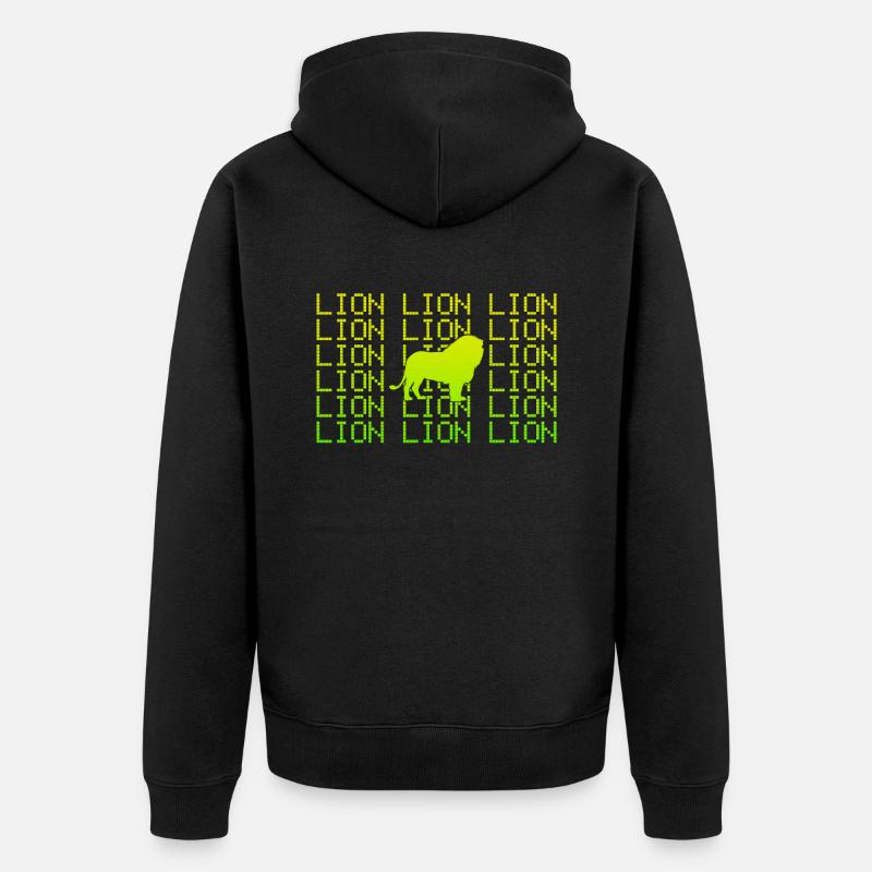Lion - Veste à capuche bio Premium Unisexe - noir