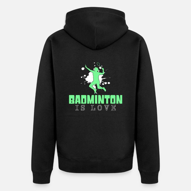 Badminton - Veste à capuche bio Premium Unisexe - noir