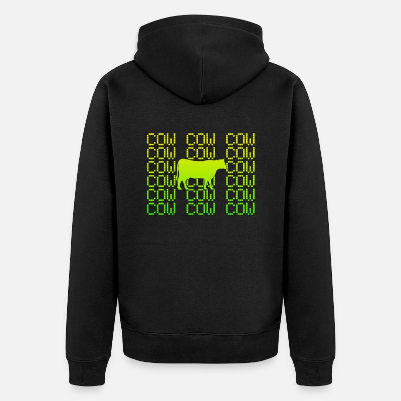 Vache - Veste à capuche bio Premium Unisexe - noir