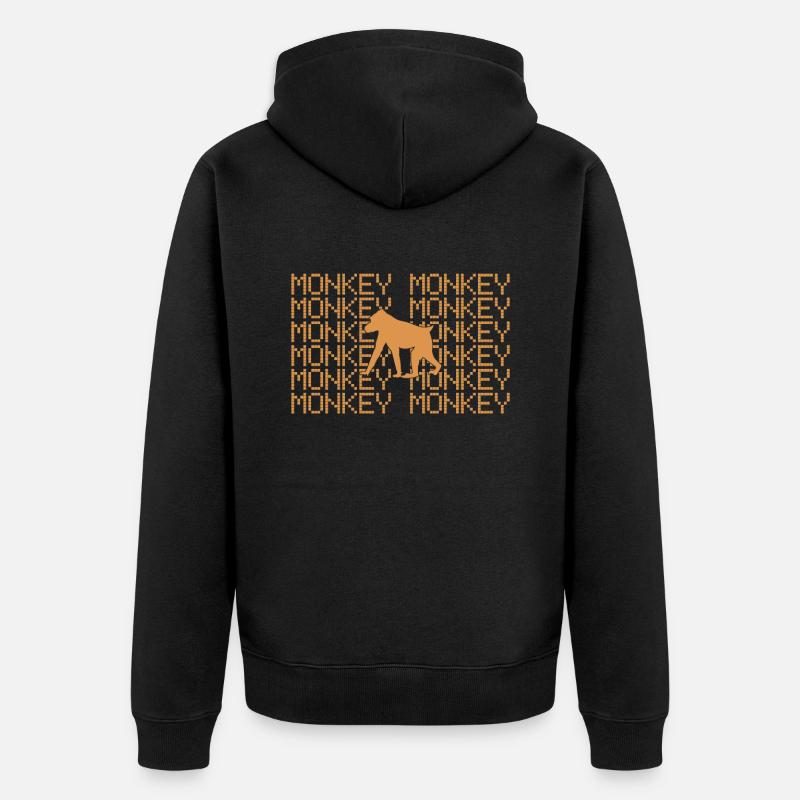 Singe - Veste à capuche bio Premium Unisexe - noir