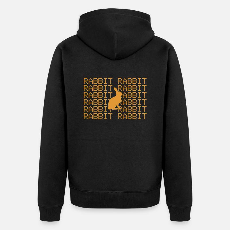 Hase - Unisex Premium Bio Zip Hoodie - Schwarz