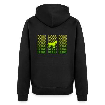 Canine - Unisex Premium Organic Zip Hoodie - black - Back - Nico (187cm)
