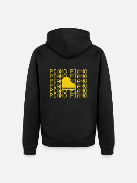 Klavier - Unisex Premium Bio Zip Hoodie - Schwarz