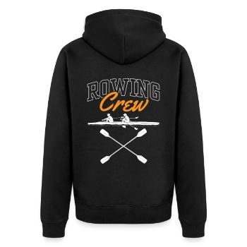 Rudermannschaft Ruderboot Ruder Rudern Ruderer - Unisex Premium Bio Zip Hoodie - Schwarz - Hinten - Nico (187cm)