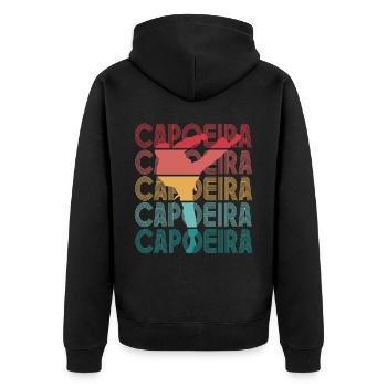 Capoeira Hobby Entraînement aux arts martiaux brésiliens - Veste à capuche bio Premium Unisexe - noir - Dos - Nico (187cm)