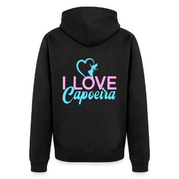 J’adore Capoeira Hobby Arts Martiaux Brésiliens - Veste à capuche bio Premium Unisexe - noir - Dos - Nico (187cm)