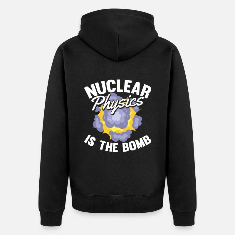 Physik Physiker - Unisex Premium Bio Zip Hoodie - Schwarz