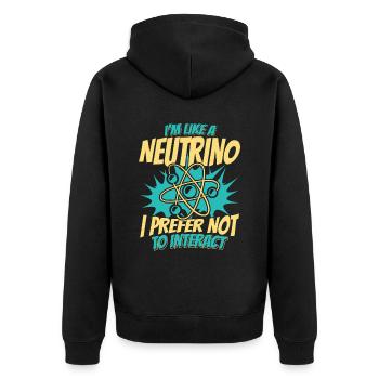 Physicien physicien - Veste à capuche bio Premium Unisexe - noir - Dos - Nico (187cm)
