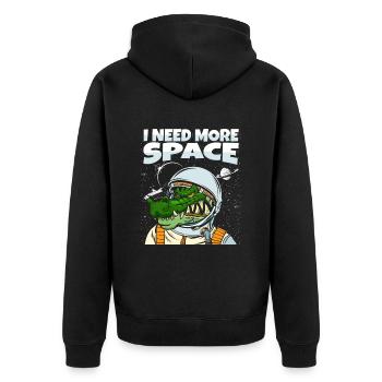 Crocodile Alligator - Veste à capuche bio Premium Unisexe - noir - Dos - Nico (187cm)
