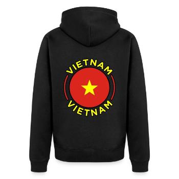 Vietnam - Veste à capuche bio Premium Unisexe - noir - Dos - Nico (187cm)