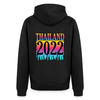 Thaïlande - Veste à capuche bio Premium Unisexe - noir - Dos - Nico (187cm)