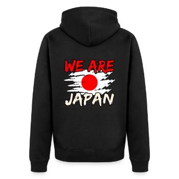 Japon - Veste à capuche bio Premium Unisexe - noir - Dos - Nico (187cm)
