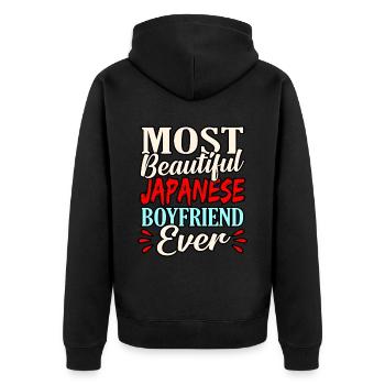 Japon - Veste à capuche bio Premium Unisexe - noir - Dos - Nico (187cm)