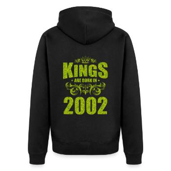 les rois naissent en 2002 - Veste à capuche bio Premium Unisexe - noir - Dos - Nico (187cm)